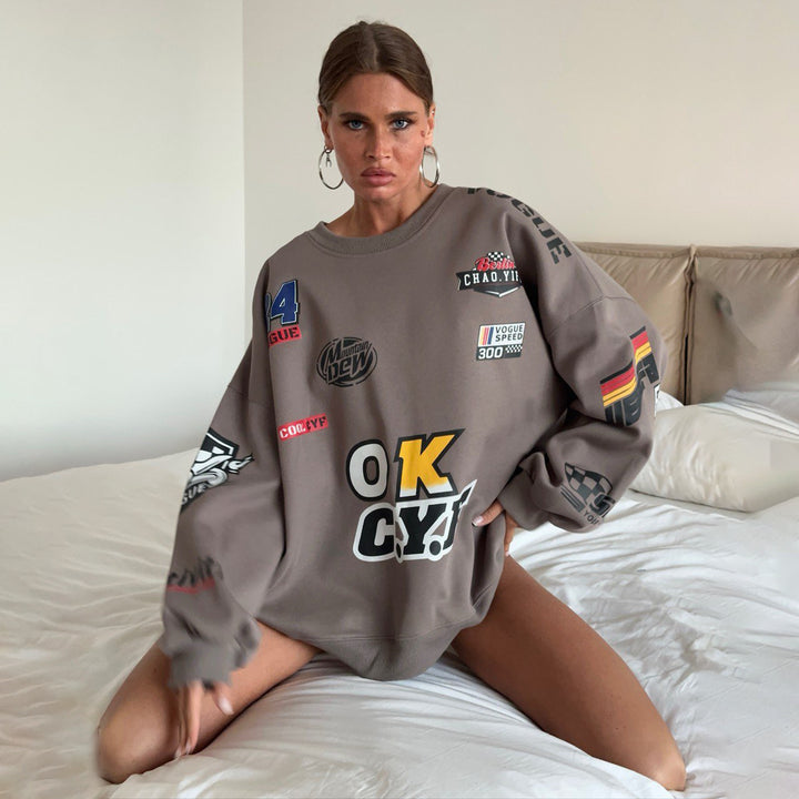 Oversized sweatshirt for women with eye-catching graphic design and relaxed fit Lune London