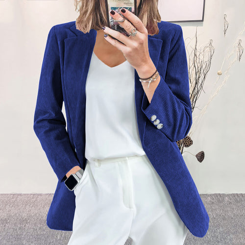 Elegant women's blazer jacket with striped pattern and modern cut Lune London