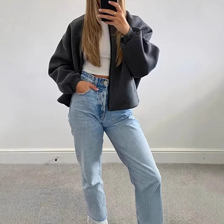 Women's sports jacket with zipper and relaxed fit Lune London
