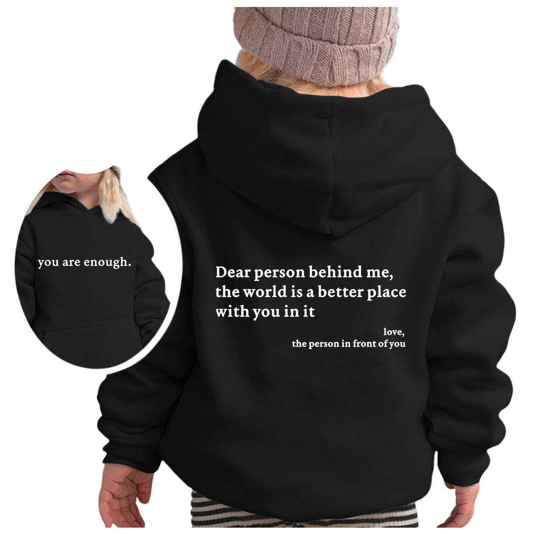 Sweat-shirt à capuche pour femmes avec lettrage motivant et coupe décontractée Chic & Stil
