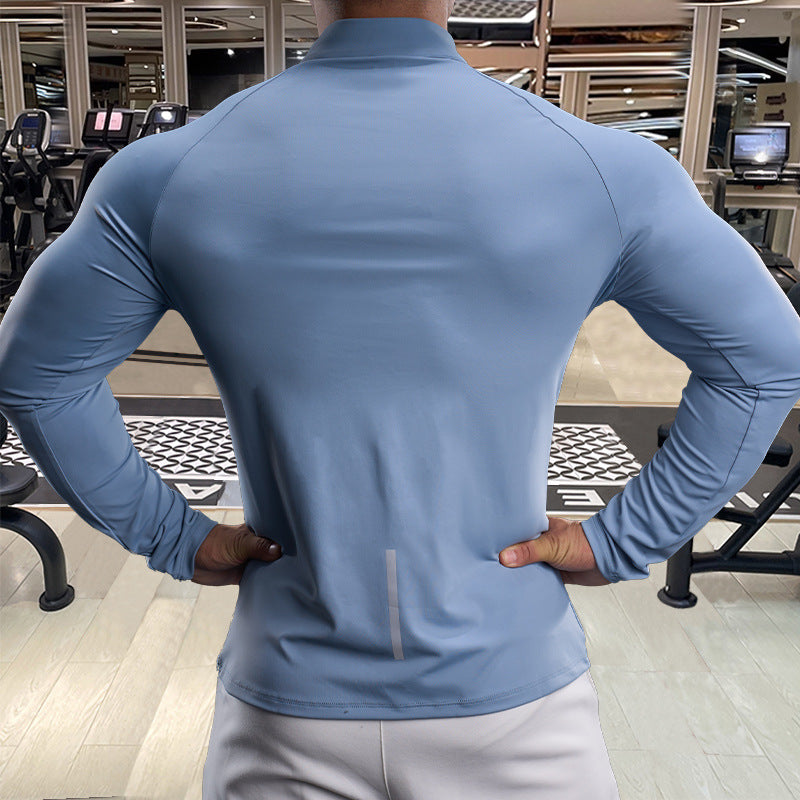 Men's functional t-shirt with half-zip and raglan sleeves Lune London