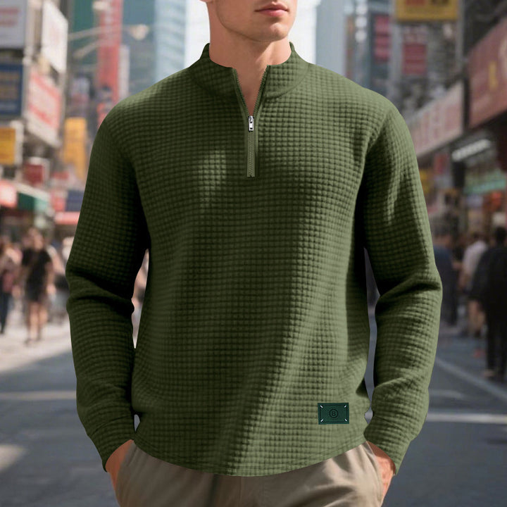 Pullover for men with structured design and high collar Lune London