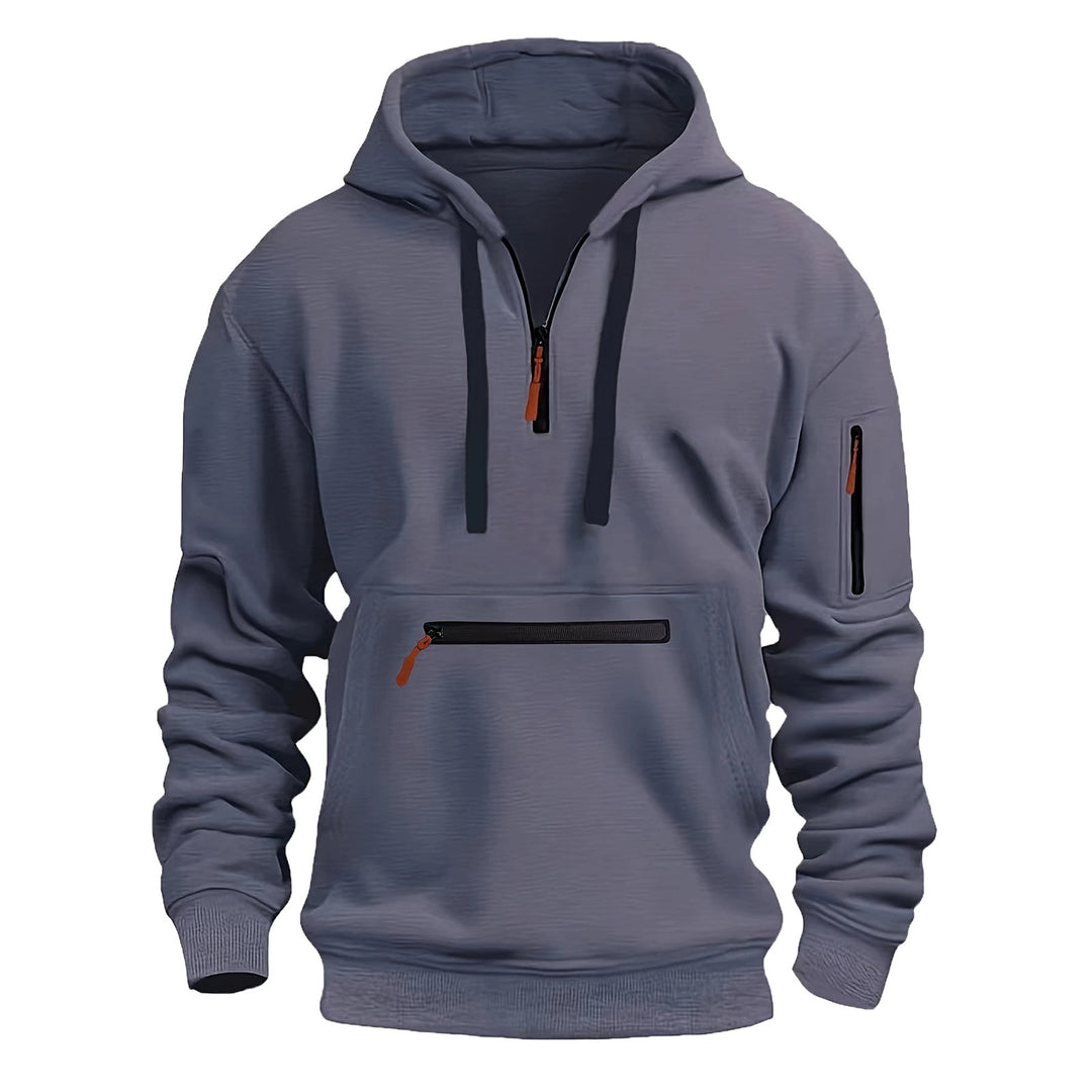 Men's practical zip hoodie with reflective details and multiple pockets Lune London