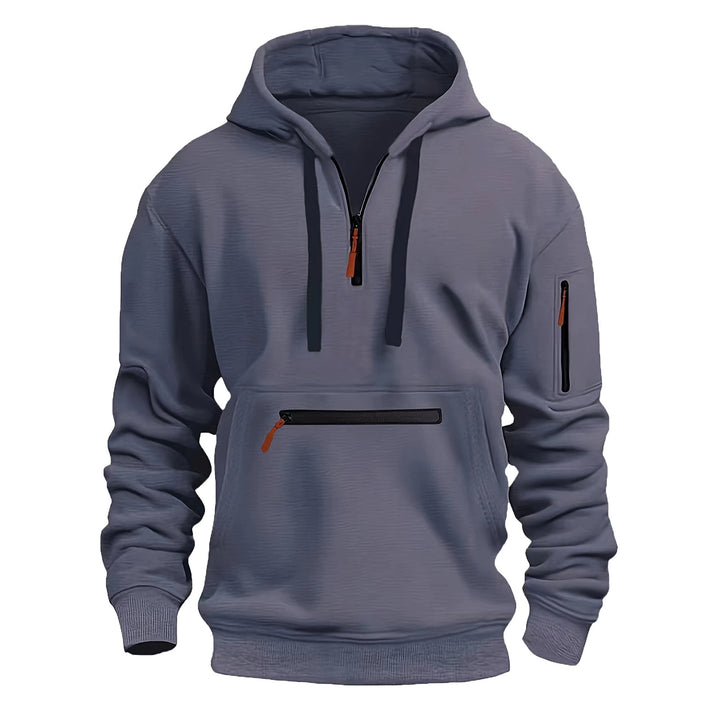 Men's practical zip hoodie with reflective details and multiple pockets Lune London