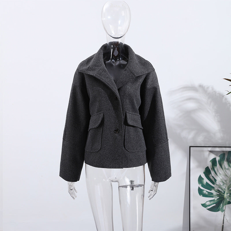 Ladies Oversized Fashionable Jacket in High-Quality Wool Blend Lune London