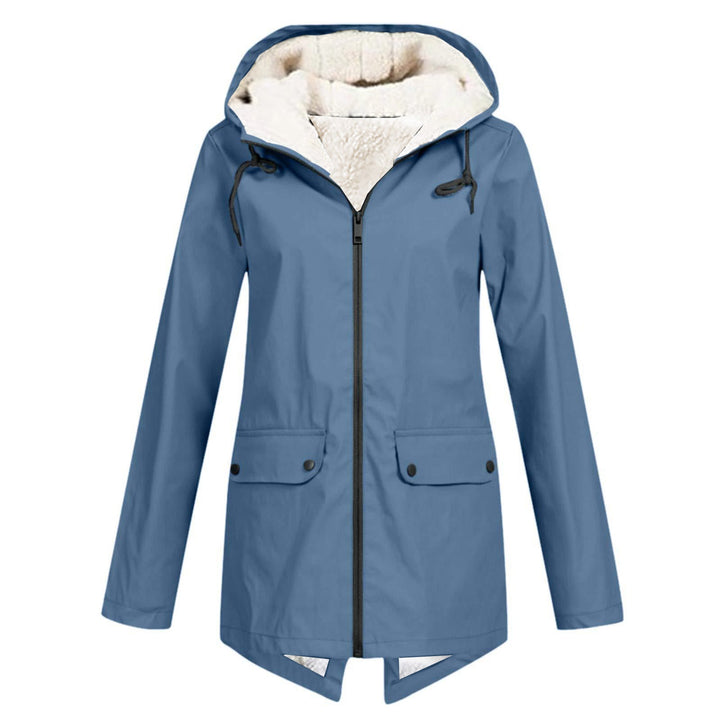 Lune London | Women's weatherproof and padded rain jacket with adjustable hood collar
