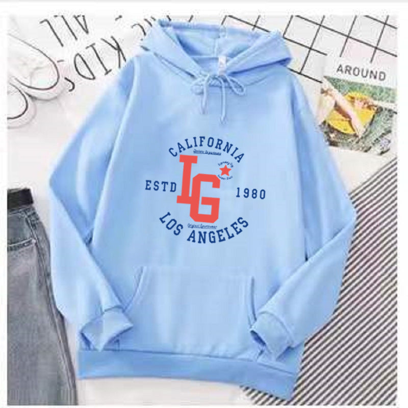 Women's hoodie with sporty California print Chic & Stil