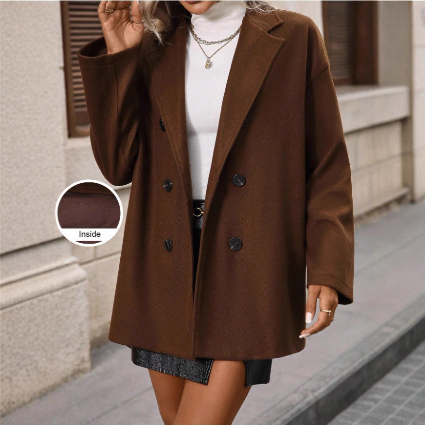 Veste blazer tendance oversize pour femmes en matériau doux Chic & Stil