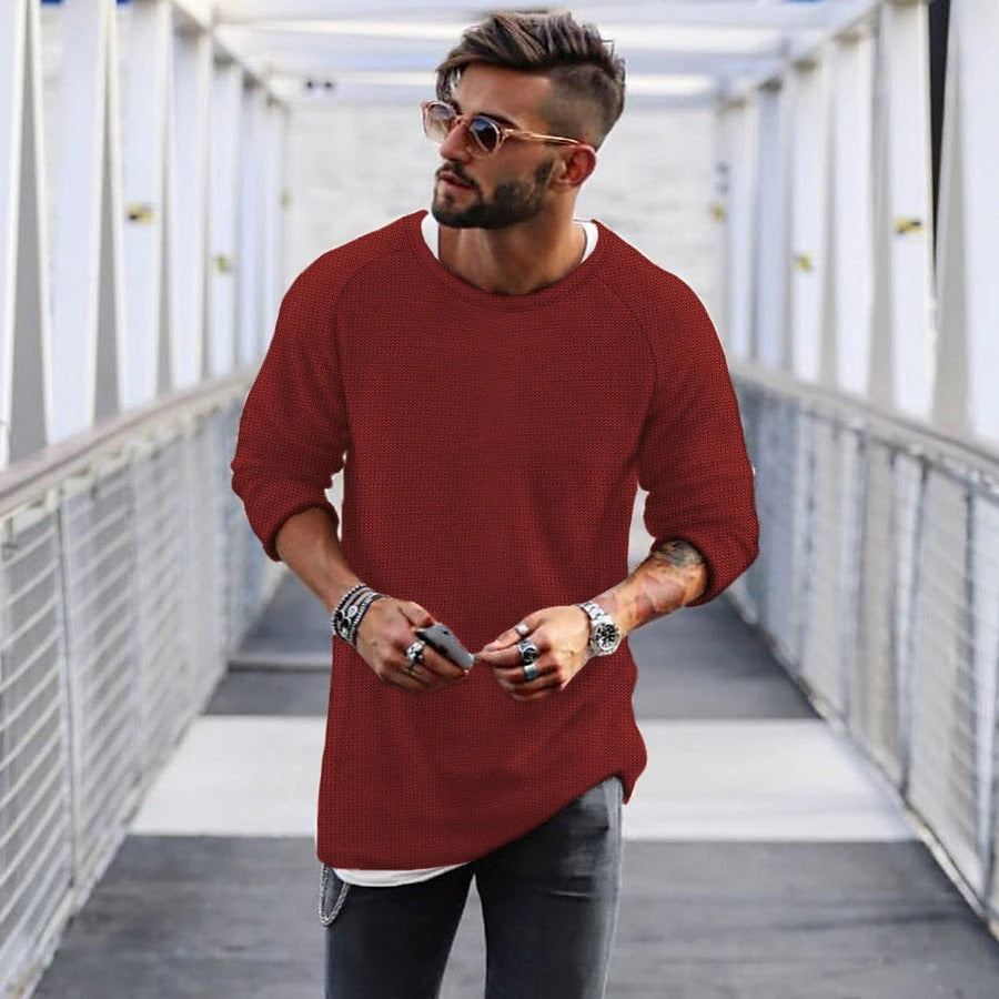 Casual men's sweater with an innovative knitted pattern Lune London