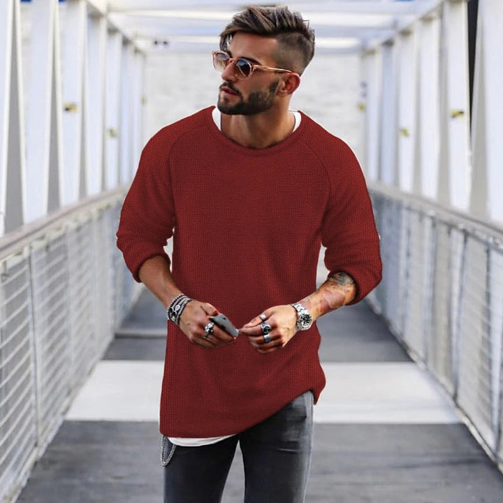 Casual men's sweater with an innovative knitted pattern Lune London