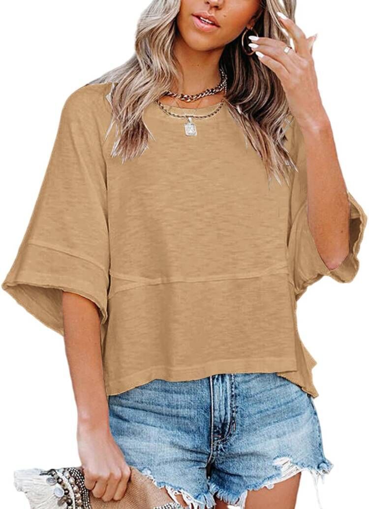 Chic and Stylish Quarter Sleeve Boxy Top for Women