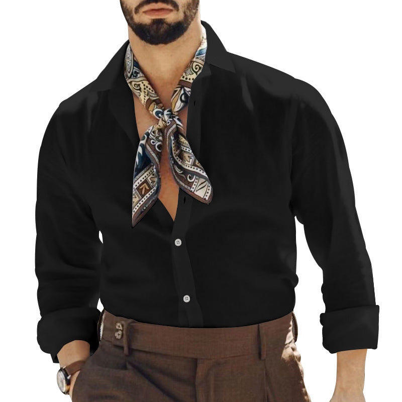 Classic long sleeve shirt for men with trendy collar and elegant button placket Lune London