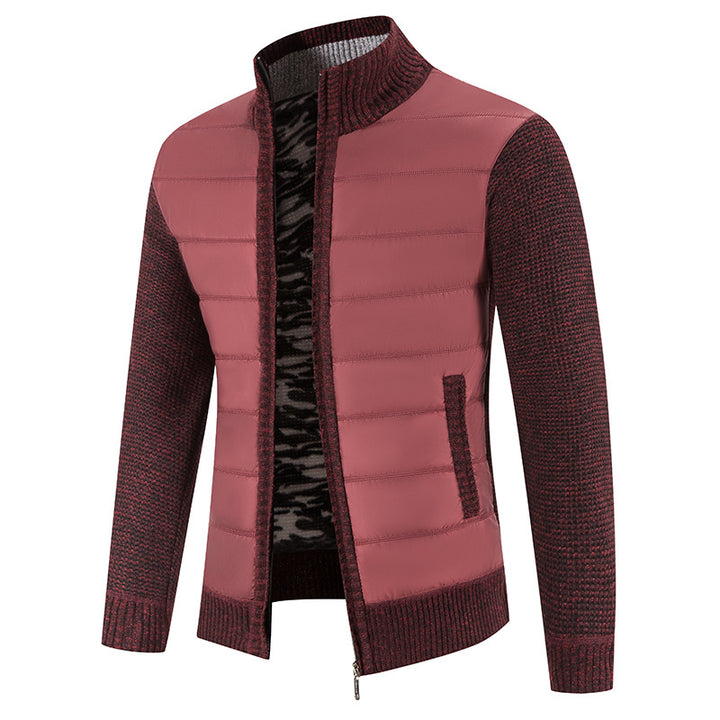 Quilted jacket for men with knitted sleeves trendy Lune London