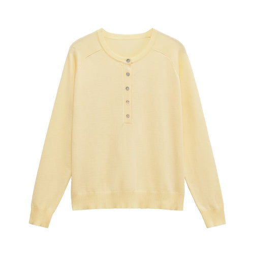 Casual long sleeve henley sweater for women Lune London