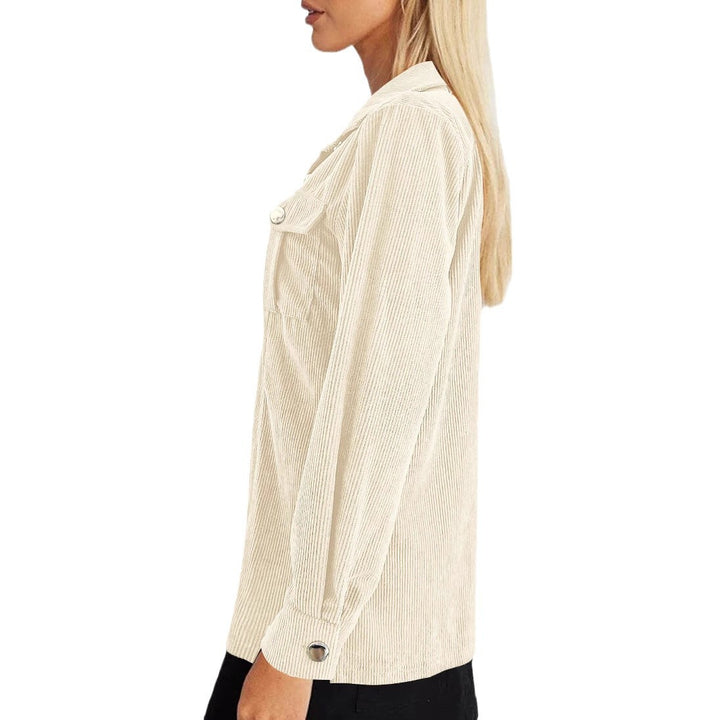 Casual shirt jacket for women with a textured design and functional pockets Lune London
