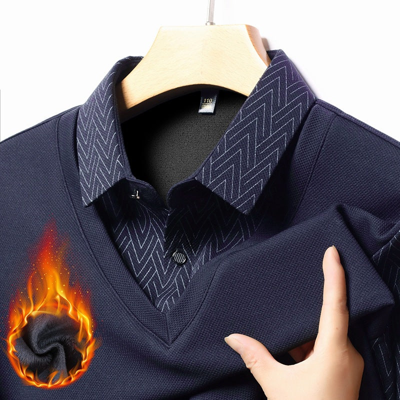 Trendy long sleeve shirt for men with structured collar and moisture-regulating properties Lune London