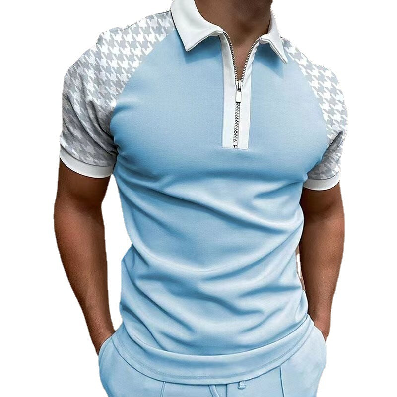 Men's Performance Polo Stylish Half-Zip Lune London