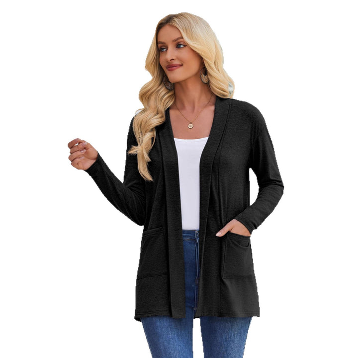 Longline cardigan for women with trendy button details and an open front closure Lune London