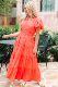 Women's midi dress with voluminous ruffles and flattering cut Lune London