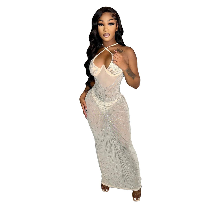 Sparkling glitter evening dress for women Lune London
