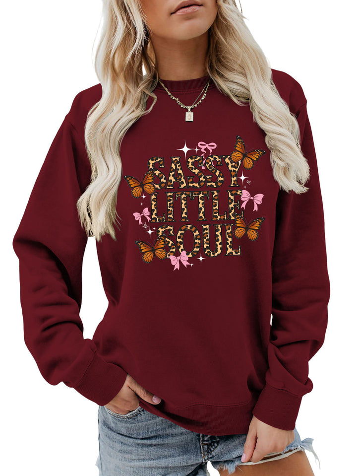 Sweatshirt pour femmes avec design de papillon artistique Chic & Stil
