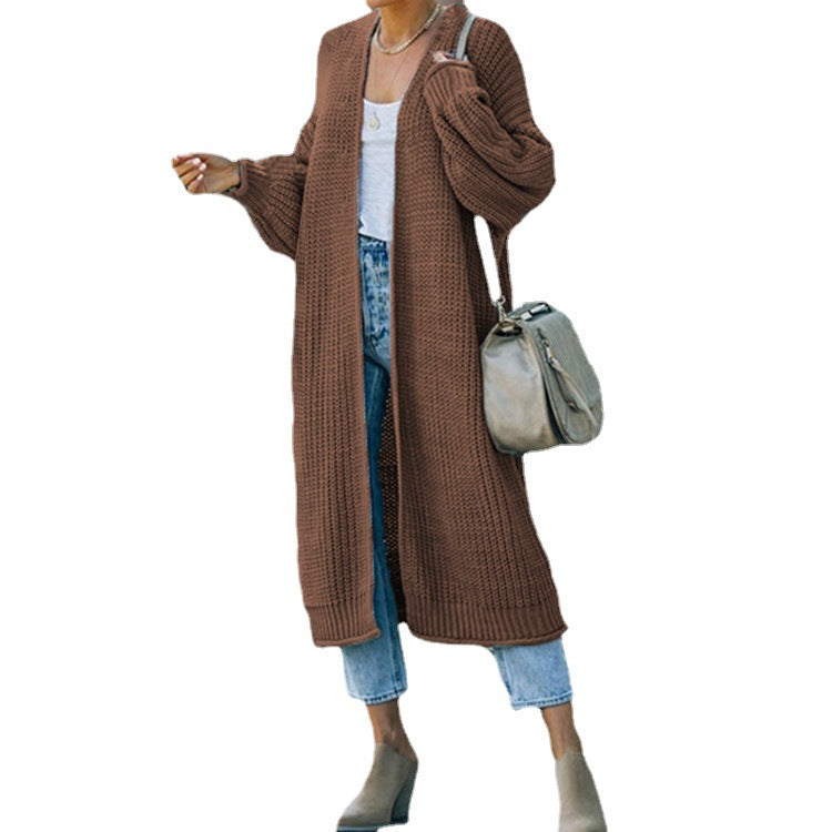 Cardigan en tricot épais pour femmes avec mailles ouvertes et coupe décontractée Chic & Stil