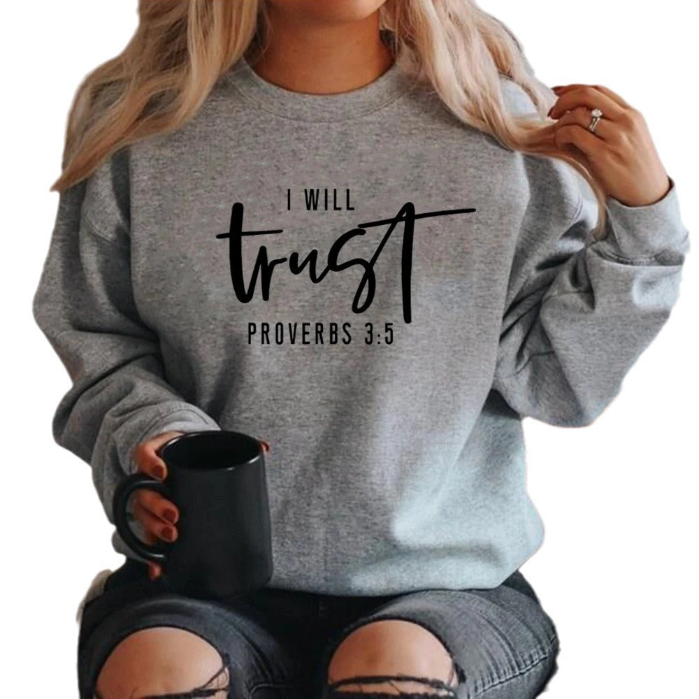 Sweatshirt pour femme avec lettrage motivant et coupe confortable Chic & Stil
