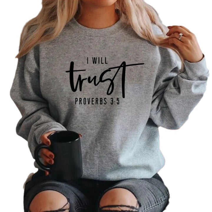 Sweatshirt pour femme avec lettrage motivant et coupe confortable Chic & Stil