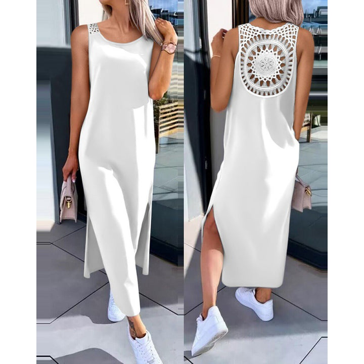 Lune London Crochet Back Maxi Dress