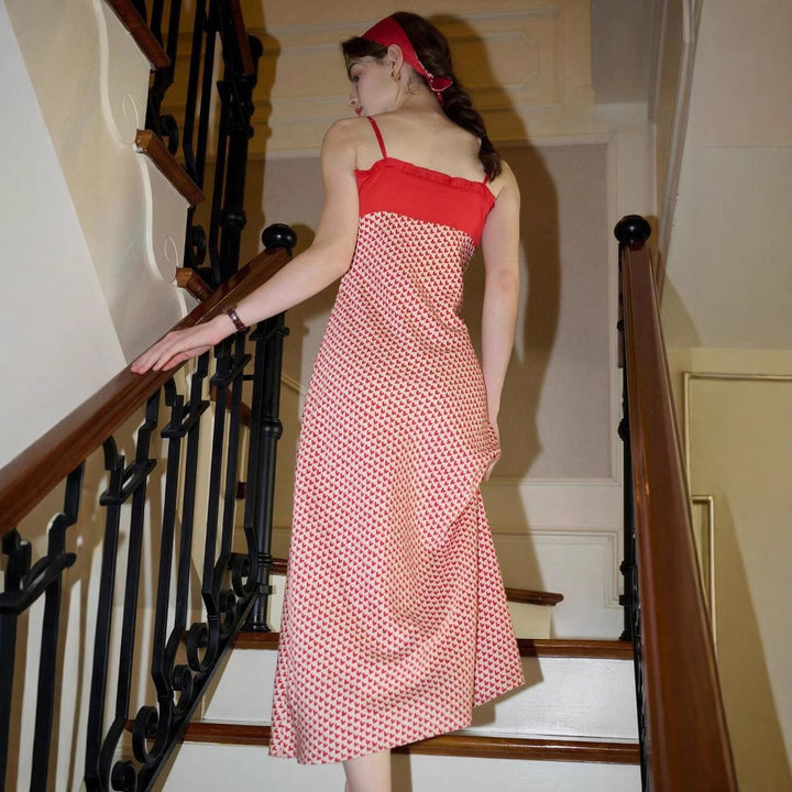 Heart printed slip dress for women Lune London
