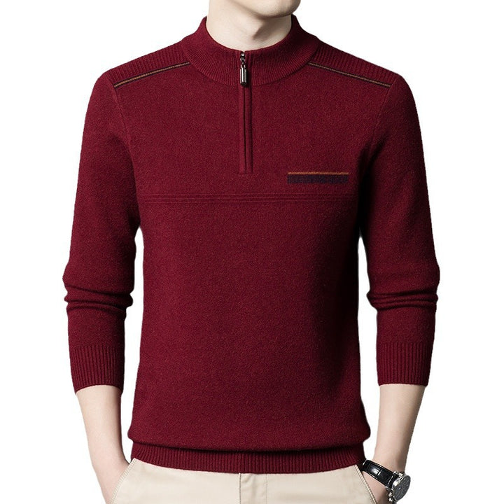Trendy high collar pullover for men with zipper Lune London