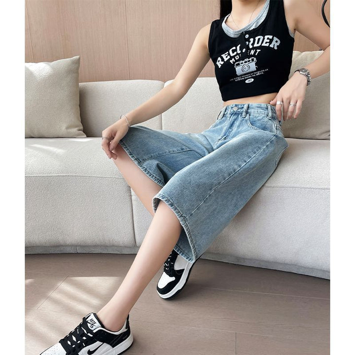 Jeans culottes Chic & Stil pour femmes à coupe ample