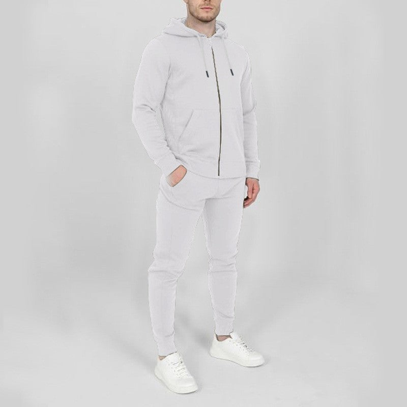 Men's sporty jogging suit set with practical pockets and high collar Lune London