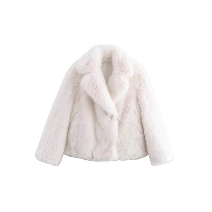 Women faux fur coat glam Lune London