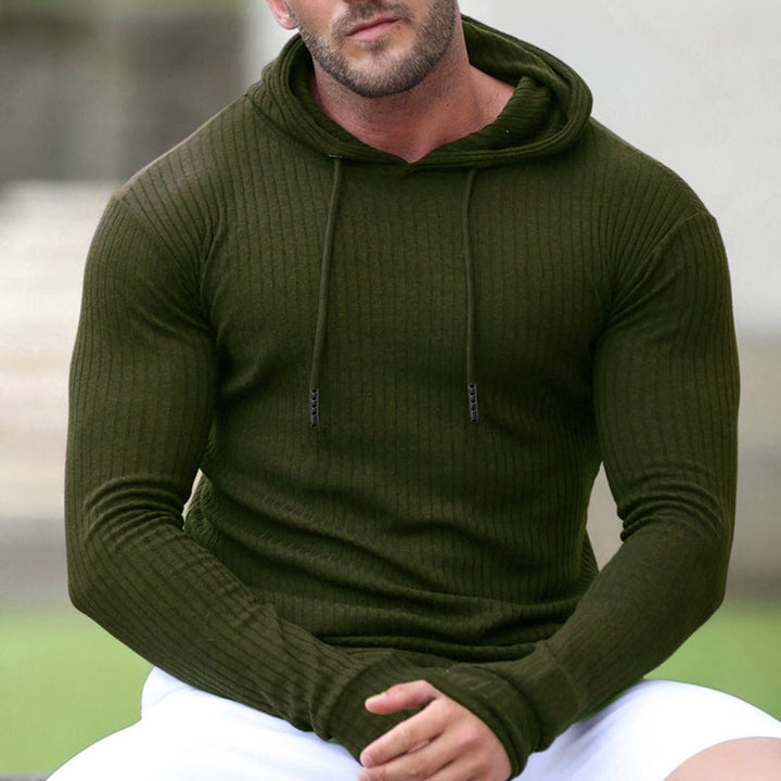 Hooded sweatshirt for men with a trendy ribbed design Lune London