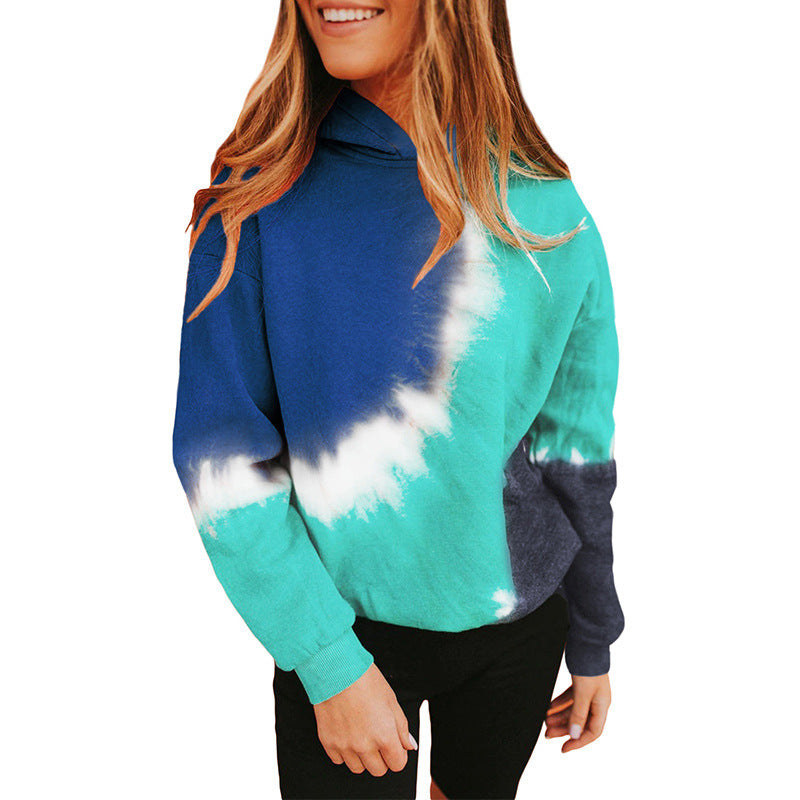Sweat à capuche surdimensionné pour femmes avec un design tie-dye à la mode Chic & Stil