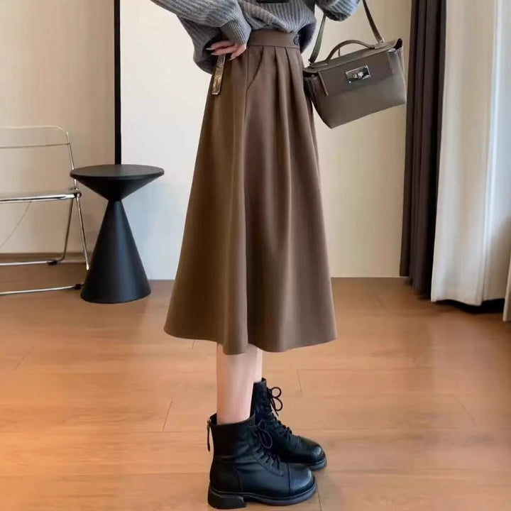Jupe midi élégante pour femmes avec des plis subtils Chic & Stil
