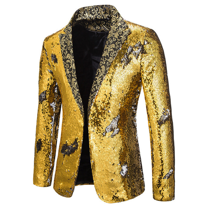Extravagant sequin blazer jacket for men Lune London