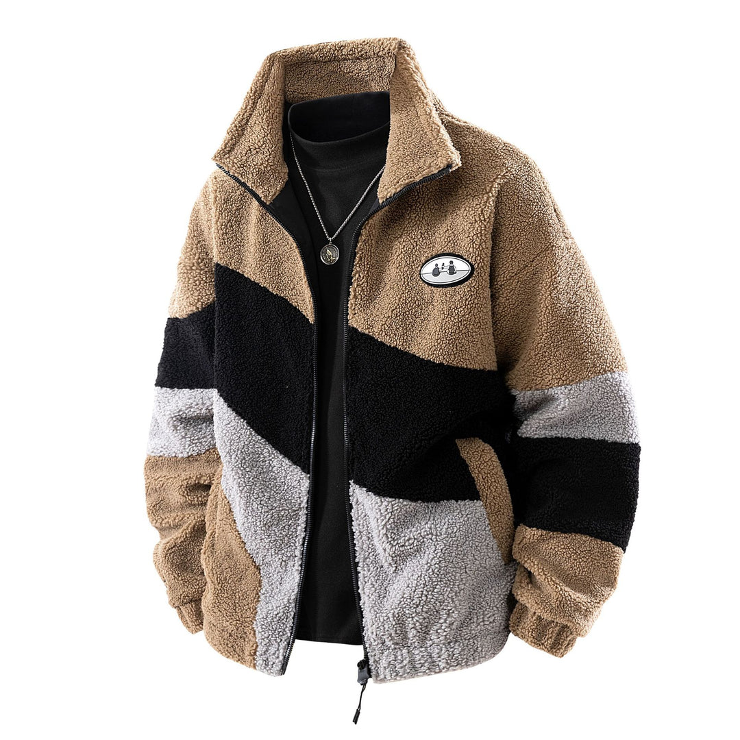 Ladies Trendy Fleece Jacket with Chic High Collar and Style