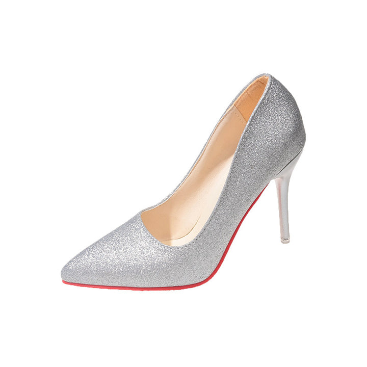 Ladies Sparkling Heels with a sleek pointed toe design and a non-slip insole Lune London