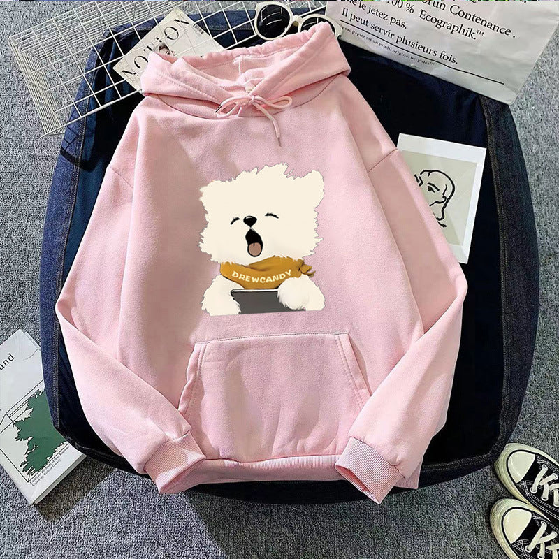 Women’s hoodie with cute dog front print Chic & Stil