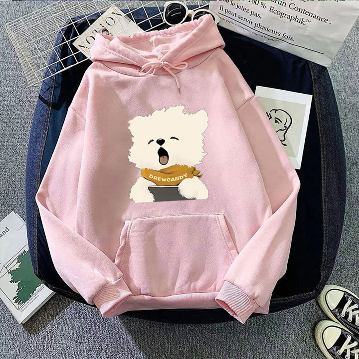 Women’s hoodie with cute dog front print Chic & Stil