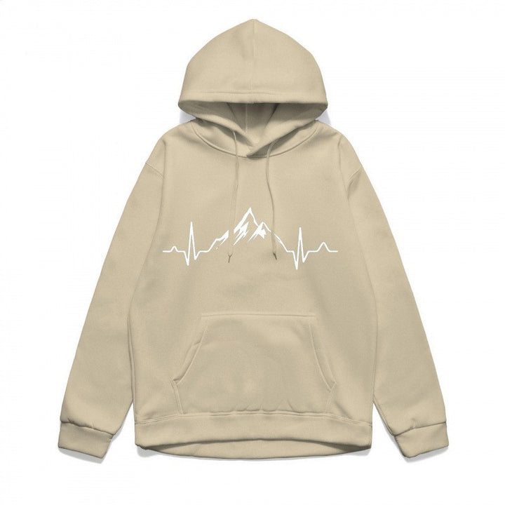 Women's hoodie with stylish mountain motif and high-quality cotton Chic & Stil