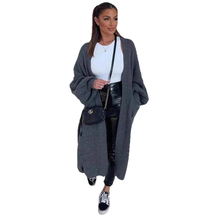Chunky knit cardigan for women with a relaxed oversized style with practical pockets Lune Londonl
