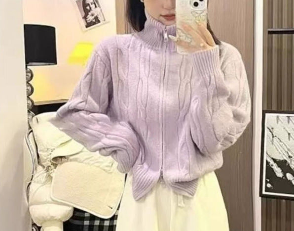 Pull en tricot chunky à col haut Chic & Stil pour femmes