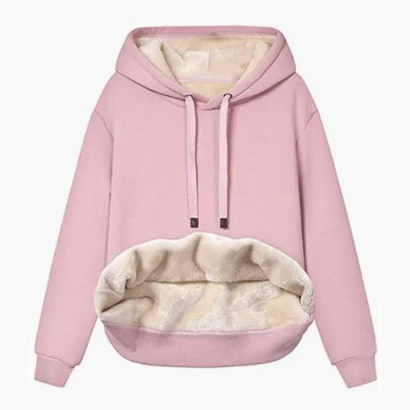 Women Cozy Hooded Sweatshirt with Fleece Lining Lune London