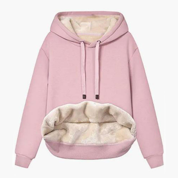 Women Cozy Hooded Sweatshirt with Fleece Lining Lune London
