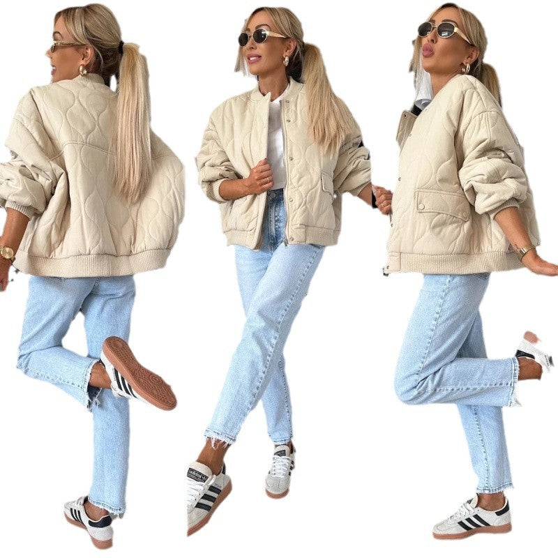 Quilted bomber jacket for women in a sporty-chic style Lune London
