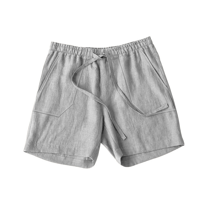 Shorts d'été en lin pour femmes avec taille élastique et poches pratiques Lune London