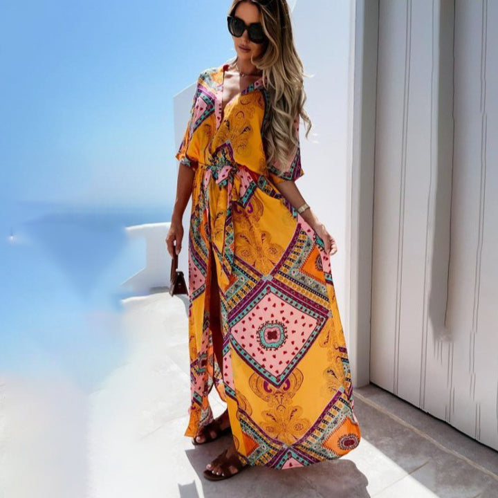 Lune London bohemian inspired maxi kaftan dress for women